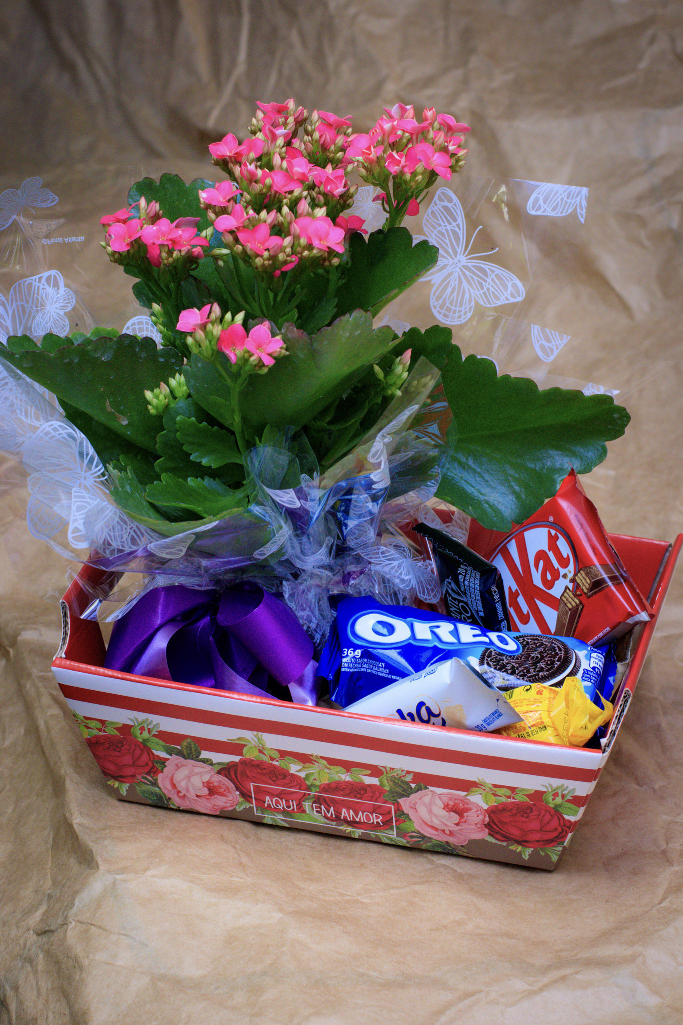 Caixa chocolate e flores – Estância A